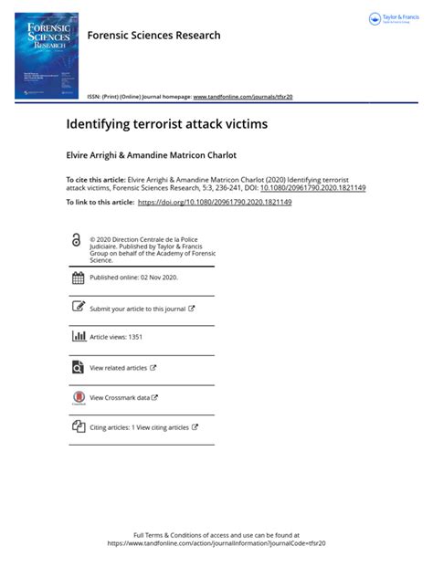 Identifying terrorist attack victims